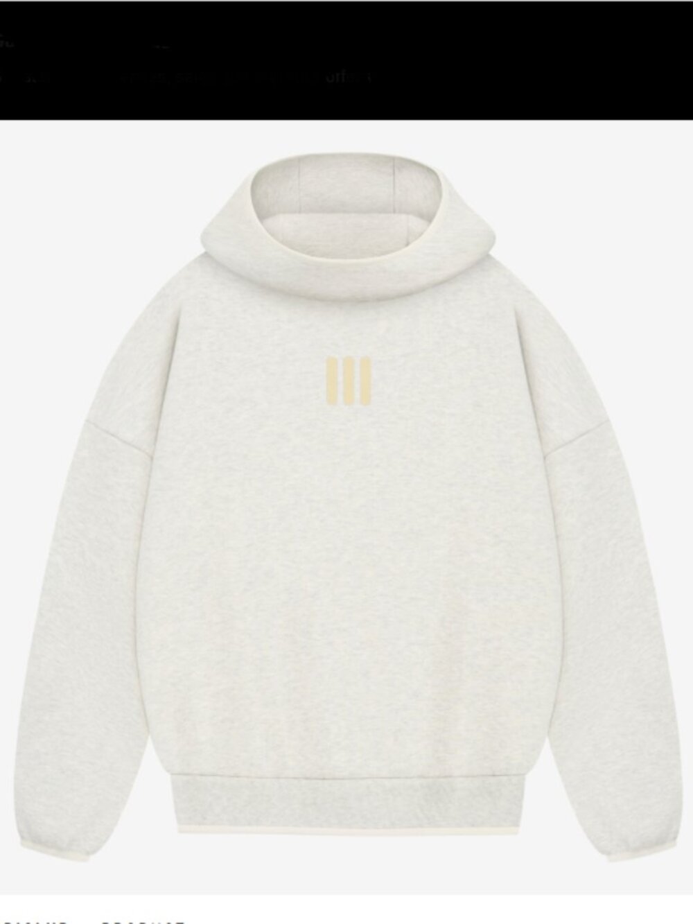 FEAR of GOD Athletics X ADIDAS Heathered Heavy Fleece Hoodie Men's SZ S - Picture 2 of 14